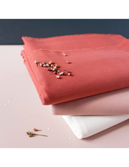 Katoenen gabardine stof Chestnut - Atelier Brunette