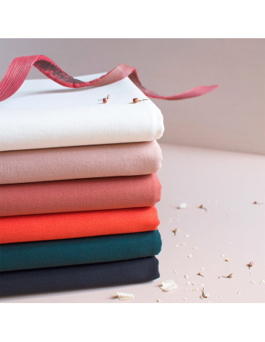 Katoenen gabardine stof Chestnut - Atelier Brunette