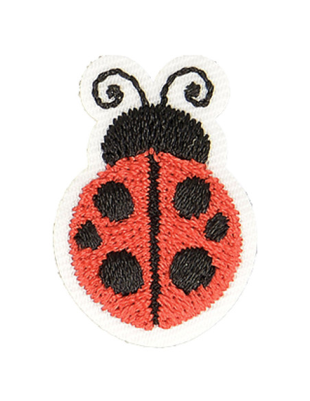 Strijkembleem lieveheersbeestje - Rood