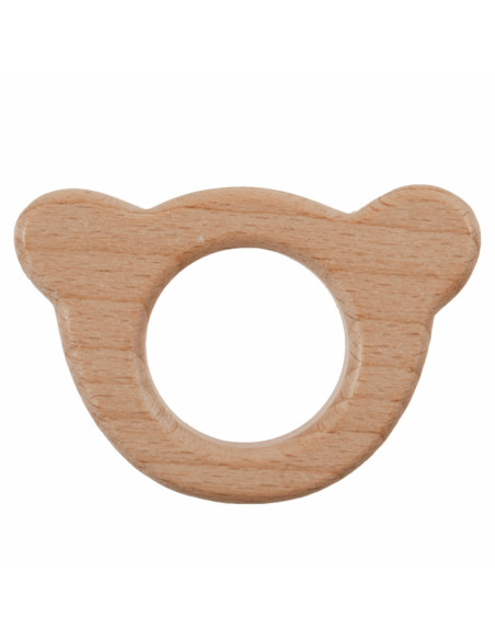 Houten bijtring - Berenkop