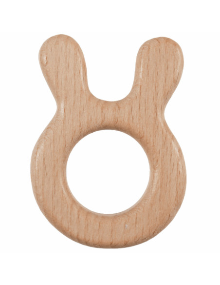Houten bijtring - Konijnenhoofdje