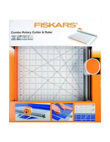 Gecombineerde roterende snijder & liniaal 12" x 12" Fiskars