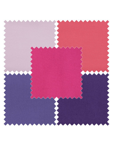 Set van 5 Fat Quarter-stoffen - Blush