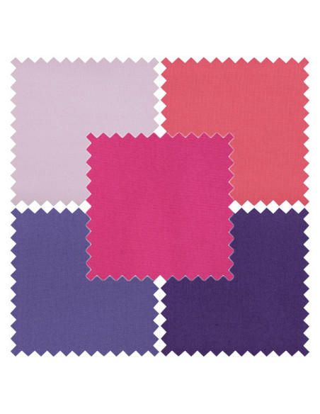 Set van 5 Fat Quarter-stoffen - Blush