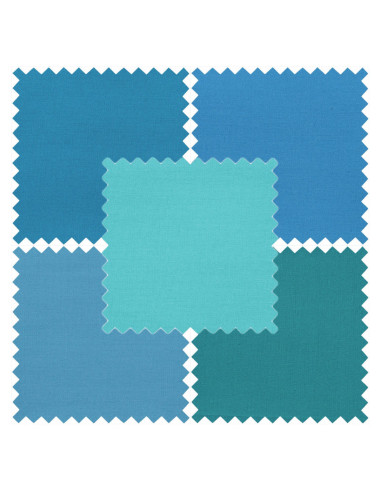 Set van 5 Fat Quarter-coupons - Seaside