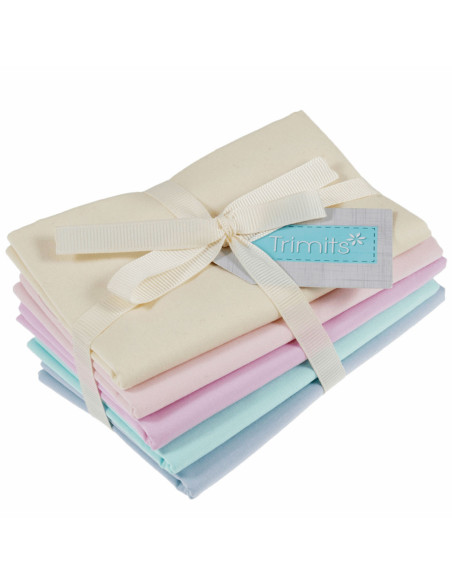 Set van 5 Fat Quarter-coupons - Pastel