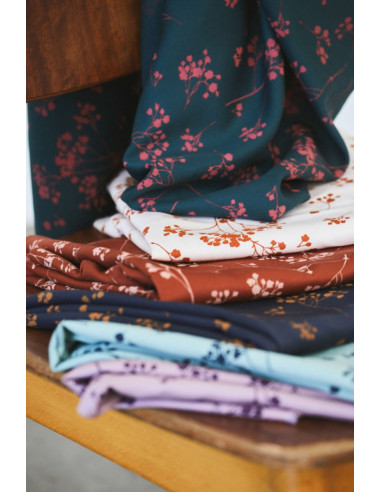 Viscose keperstof - Lila Stengels