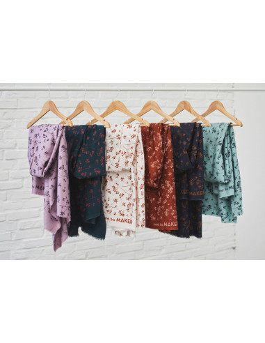 Viscose keperstof - Lila Stengels
