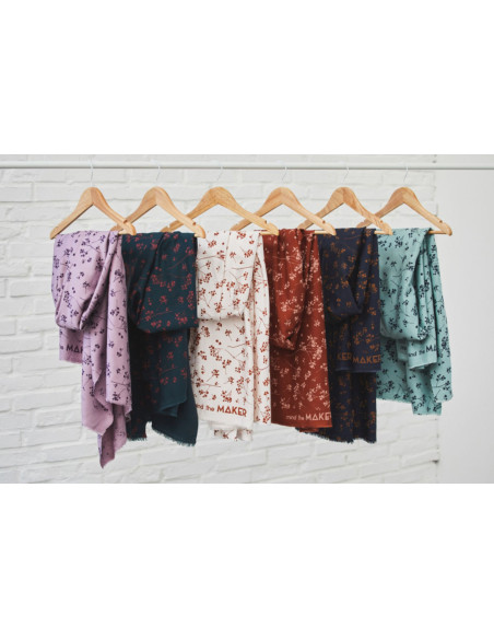 Viscose keperstof - Lila Stengels