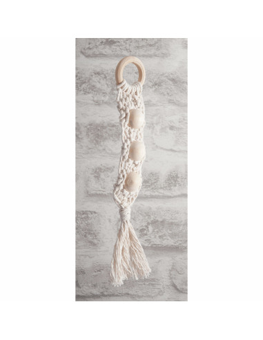 Ambachtelijke houten kralen voor macramé - 25 mm