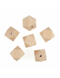 Handgemaakte geometrische houten kralen voor macramé - 30 mm