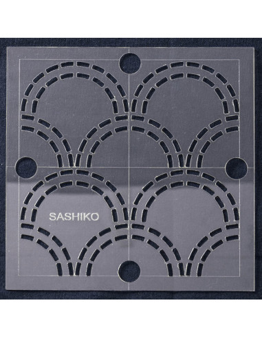 Sjabloon voor sashiko - Golven