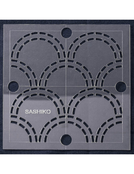 Sjabloon voor sashiko - Golven