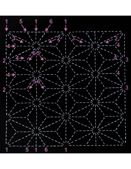 Sjabloon voor sashiko - Asa No Ha