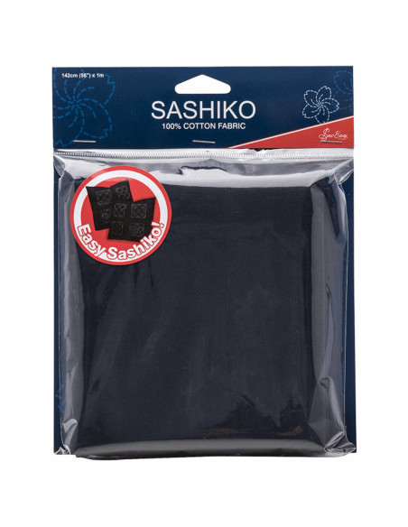 Sashiko-stof - Donkerblauw
