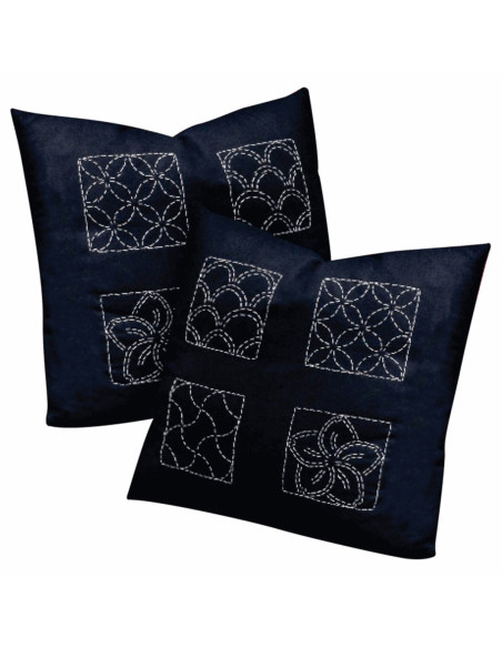 Sashiko-stof - Donkerblauw