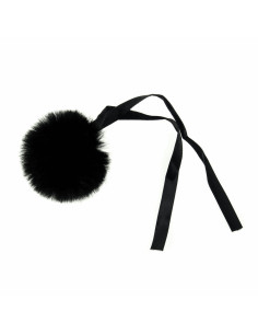 Imitatiebont pompon 6 cm - Zwart