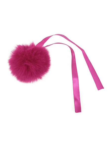 Imitatiebont pompon 6 cm - Kers