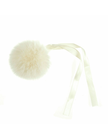 Imitatiebont pompon 6 cm - Crème