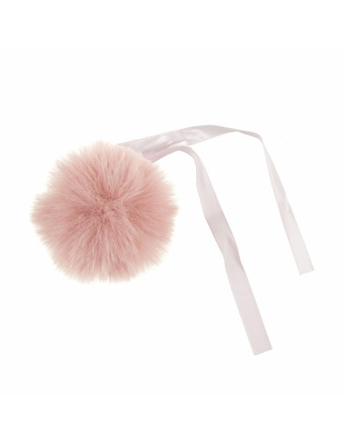 Imitatiebont pompon 6 cm - Lichtroze