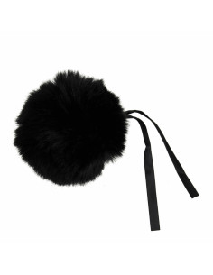 Imitatiebont pompon 11 cm - Zwart