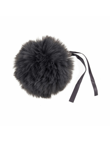 Imitatiebont pompon 11 cm - Grijs