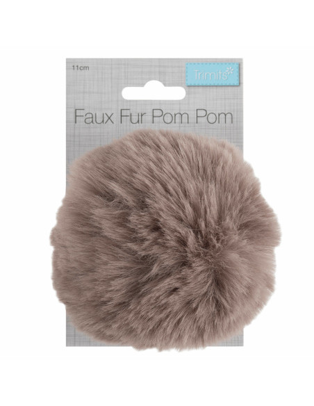 Imitatiebont pompon 11 cm - Nerts