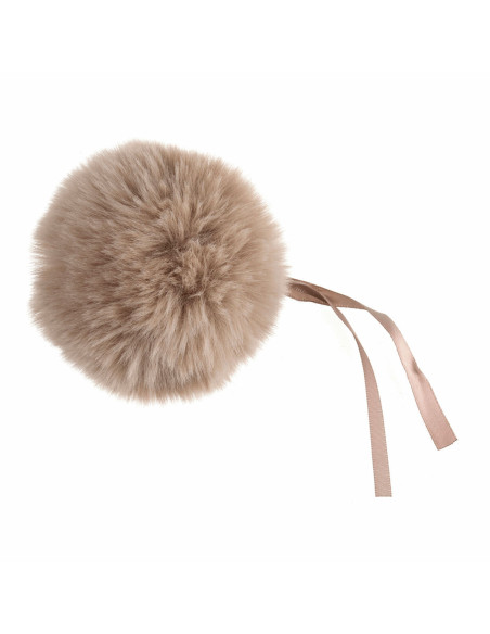 Imitatiebont pompon 11 cm - Natuurlijk