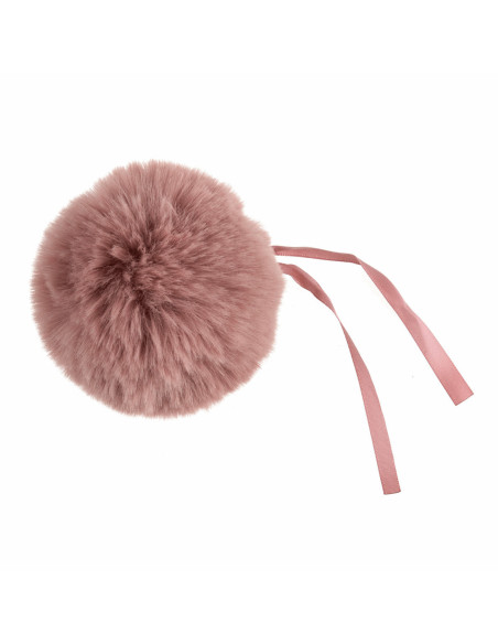 Imitatiebont pompon 11 cm - Oudroze