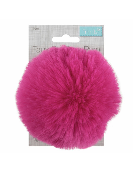 Imitatiebont pompon 11 cm - Kers