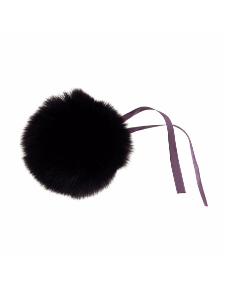 Imitatiebont pompon 11 cm - Aubergine