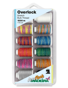 Doos met 12 klossen Aeroflock Madeira schuimgaren - Multicolor
