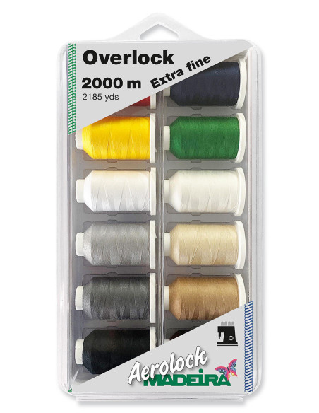 Doos met 12 kegels voor overlockmachine Aerolock nr. 180 Madeira