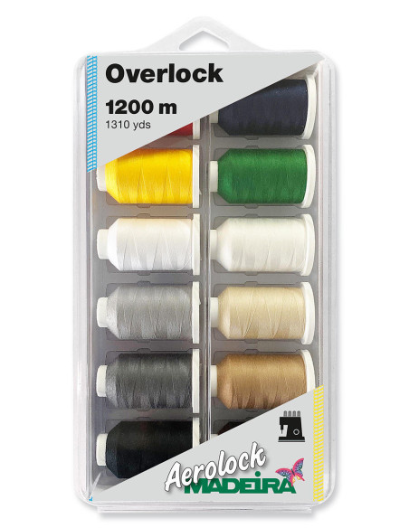 Doos met 12 kegels voor overlockmachine Aerolock nr. 125 Madeira