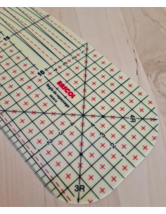 Hete strijkregel voor zomen 30 x 10 cm 2