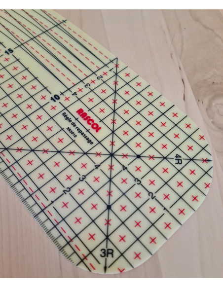 Hete strijkregel voor zomen 30 x 10 cm