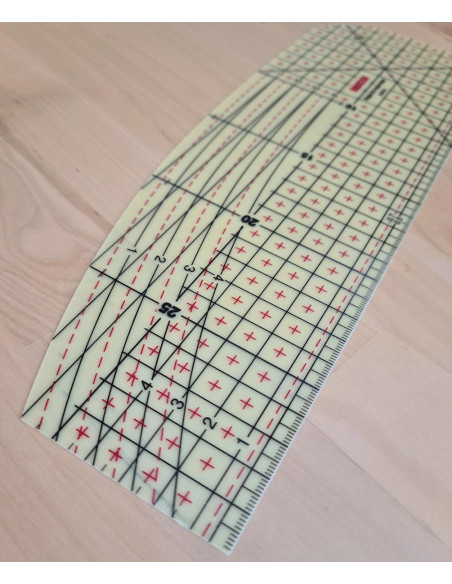Hete strijkregel voor zomen 30 x 10 cm