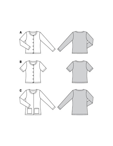 Vest patroon - Burda 6053