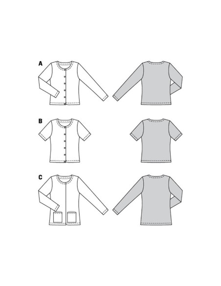 Vest patroon - Burda 6053