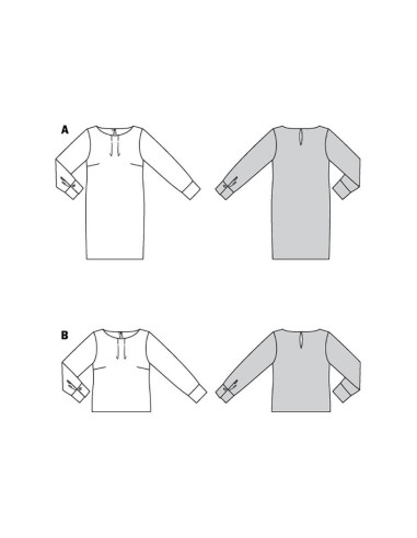 Jurk en blouse patroon - Burda 6077