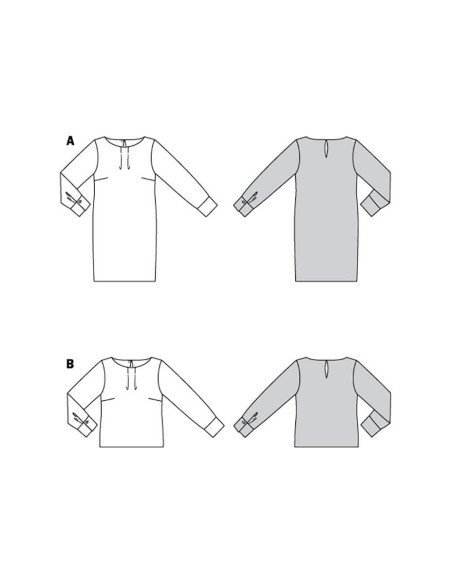 Jurk en blouse patroon - Burda 6077