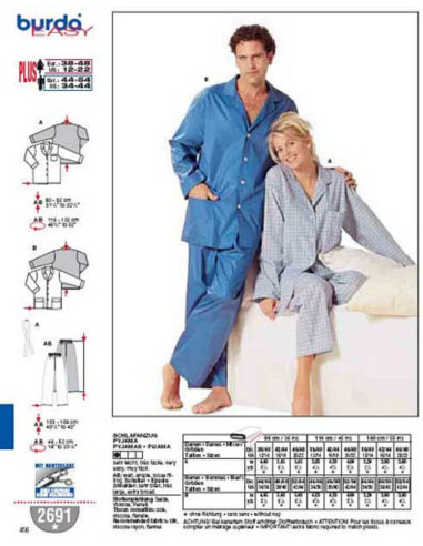 Pyjamapatroon - Burda 2691