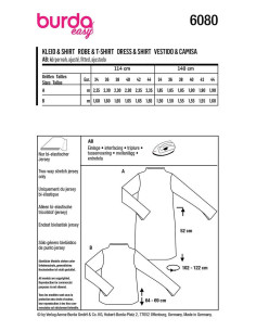 Jurk en T-shirt patroon - Burda 6080 2