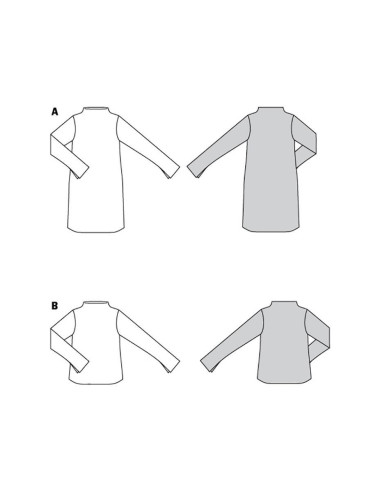 Jurk en T-shirt patroon - Burda 6080