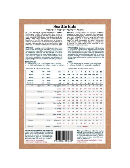 Seattle kids legging of jegging patroon - Ikatee