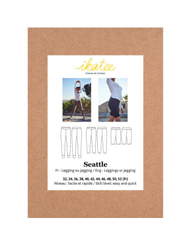 Patroon voor legging of jegging Seattle - Ikatee