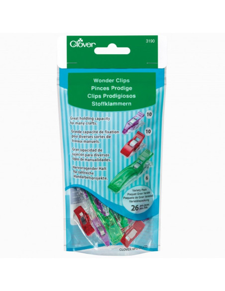 Zakje met 26 Prodige Clover clips - Verschillende maten
