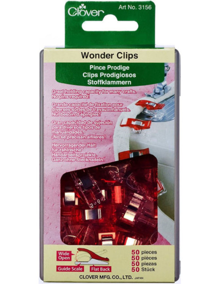 Doos 50 Prodige Clover clips - Rood