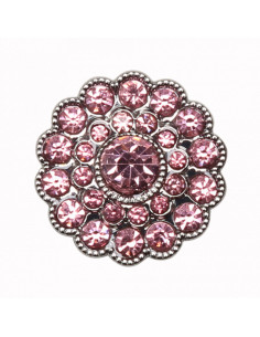 Set van 4 Strass knopen 17 mm - Roze 2