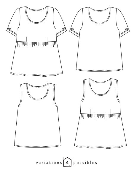 Aimée blouse patroon - Atelier Scämmit